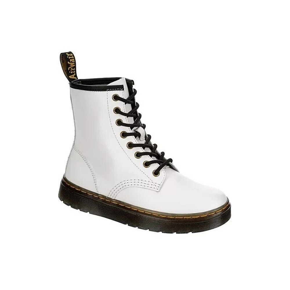 Dr. Martens Zavala Women Size 7 Combat Boots Air Wait Ankle Leather White NEW